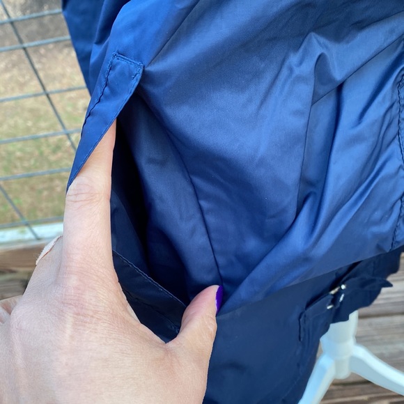 IZOD Lacoste Men’s Blue Light Weight Full Zip Rain Jacket - Picture 3 of 6